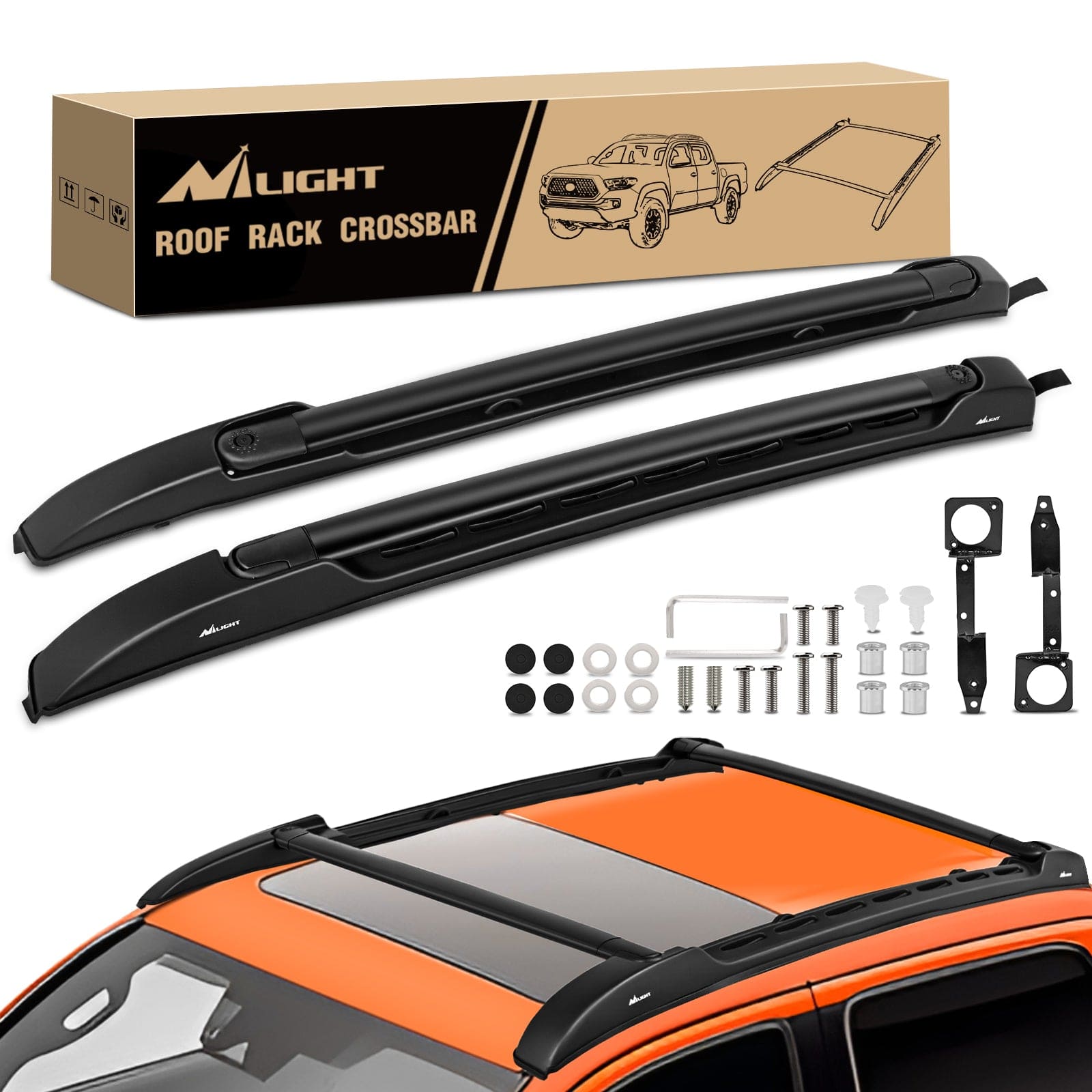 Aluminum Roof Rack Cross Bars Fit for Toyota Tacoma Double Cab 2005 2006 2007 2008 2009 2010 2011 2012 2013 2014 2015 2016 2017 2018 2019 2020 2021 2022 2023
