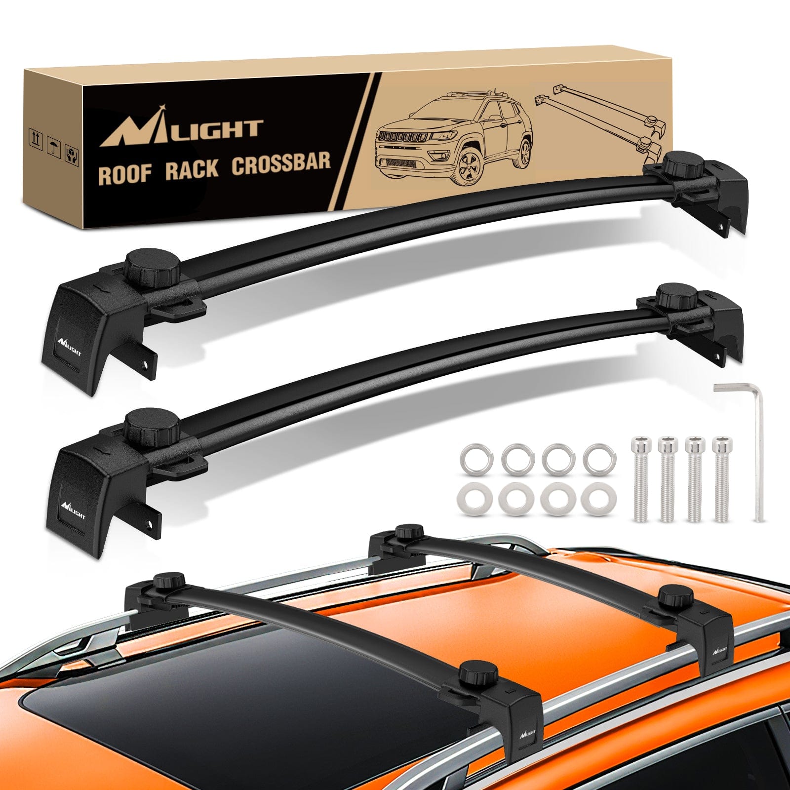 Aluminum Roof Rack Cross Bars Fit for Jeep Compass MP 2017 2018 2019 2020 2021