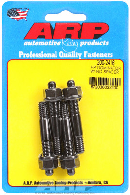 ARP 200-2416 Carburetor Stud Kit - 5/16" - 2.225" Overall Length - Black Oxide