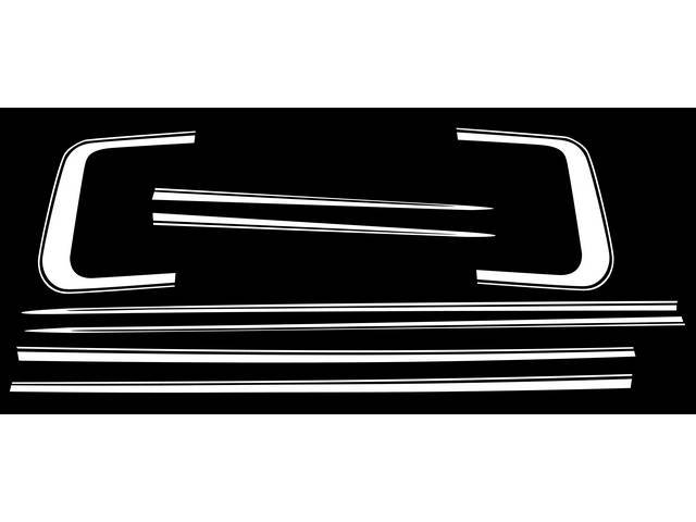 GT Center Body Side C Stripe Kit, White, Reflective
