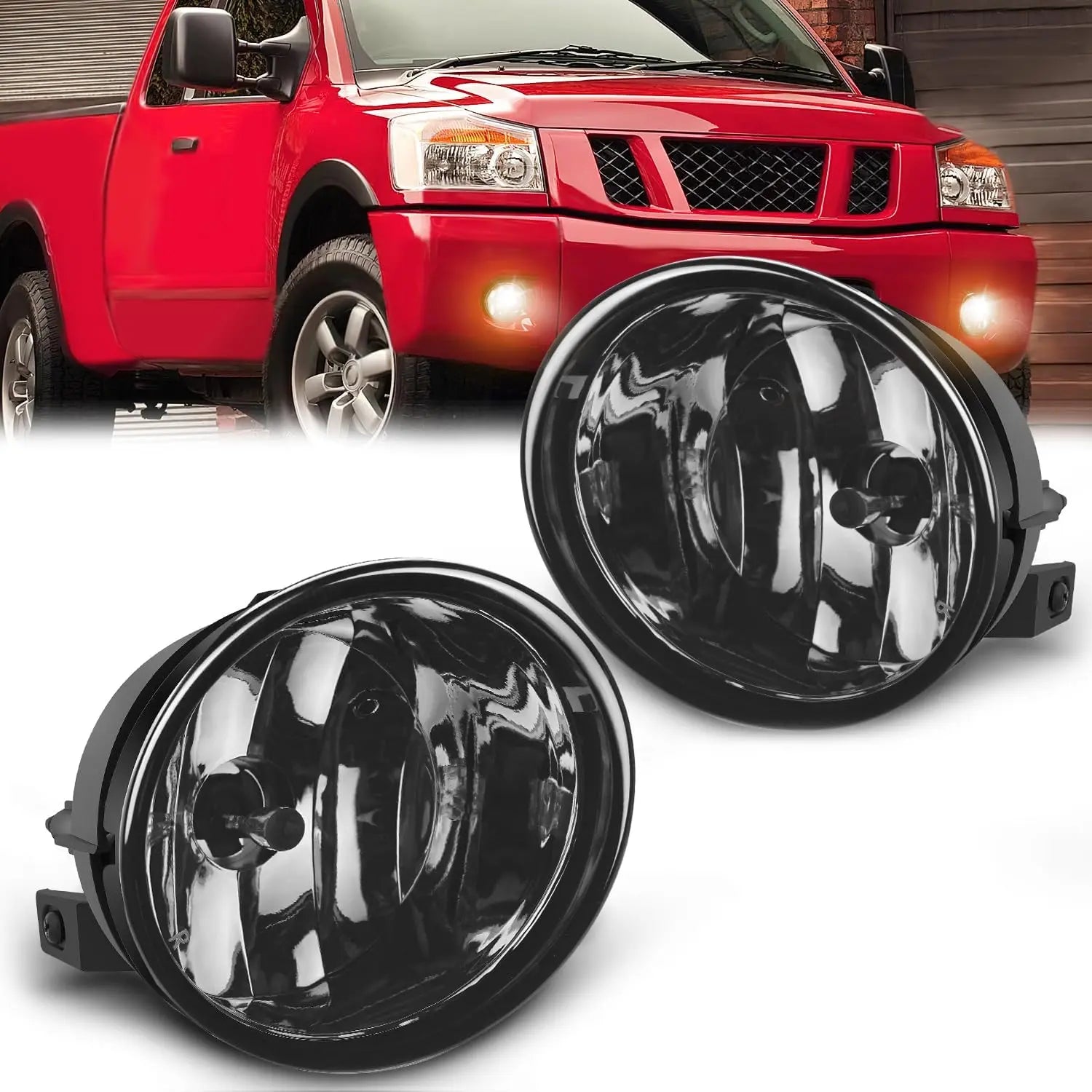 2005 2006 2007 Nissan Armada 2004 2005 2006 2007 2008 2009 2010 2011 2012 2013 2014 2015 Titan Fog Light Assembly Smoke Lens 880 Bulbs
