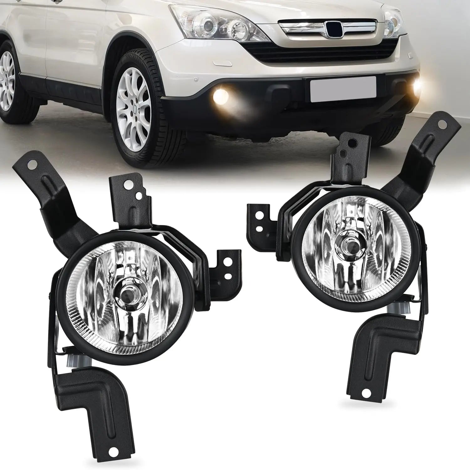 2007 2008 2009 Honda CRV EX EX-L LX Fog Lights Assembly Clear Lens