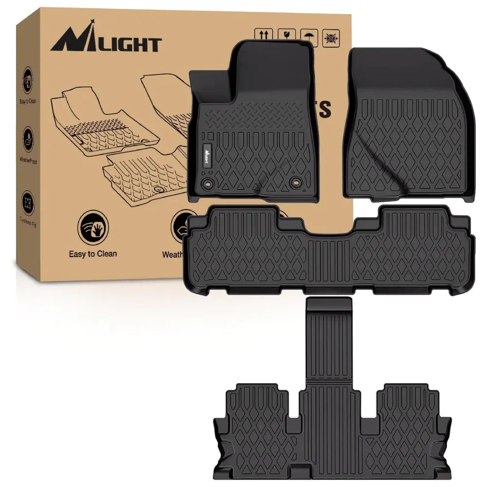 2014 2015 2016 2017 2018 2019 Toyota Highlander 7 & 8 Seats TPE Floor Mats