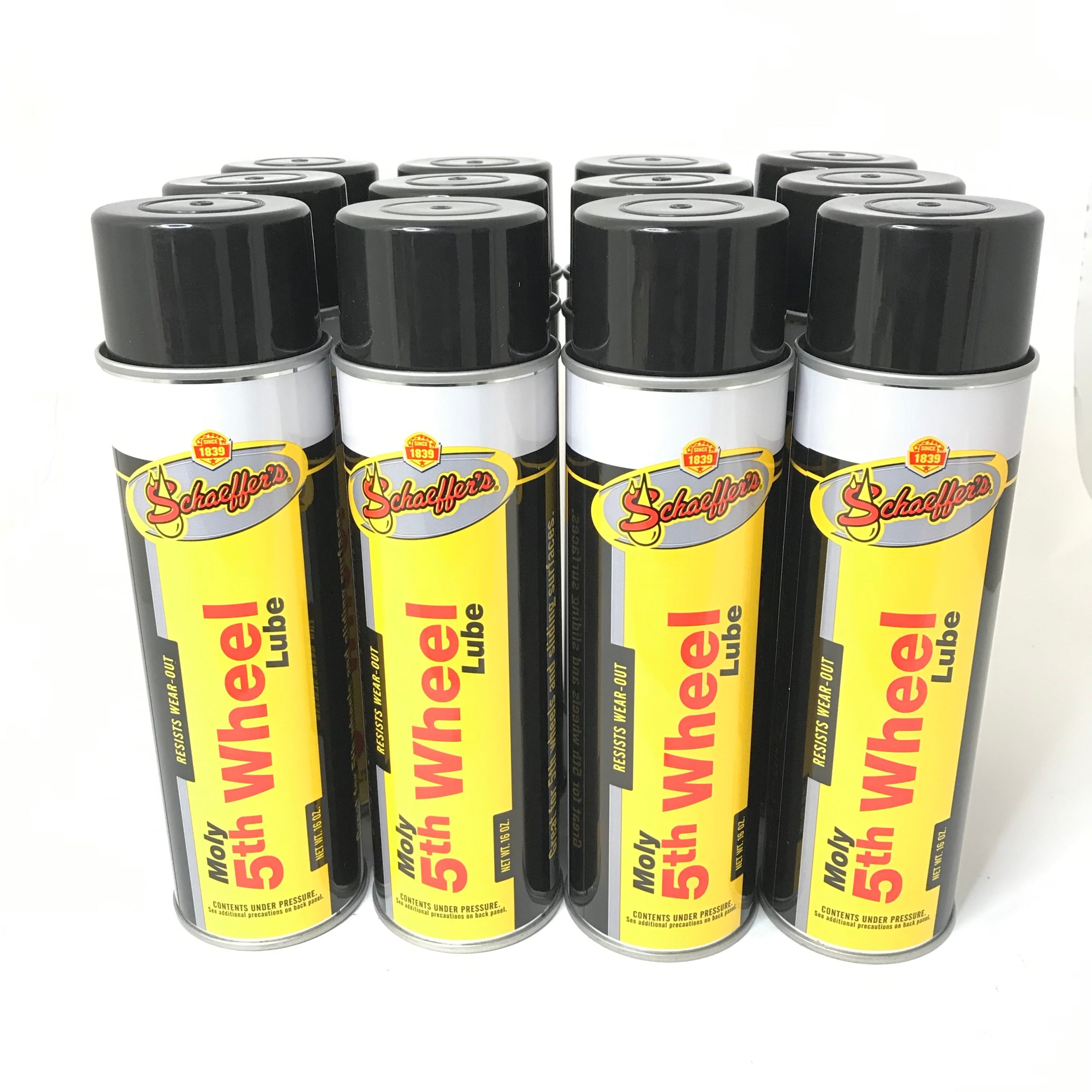 Schaeffer's 202-12 PACK Moly 5th Wheel Lube - 16oz aerosol can