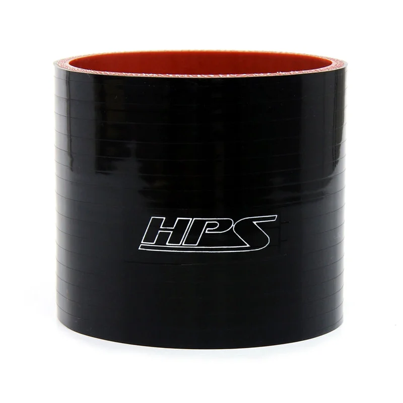HPS 2″ ID , 6″ Long High Temp 4-ply Reinforced Silicone Straight Coupler Hose Black (51mm ID , 152mm Length)