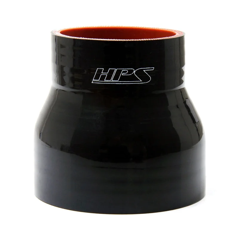HPS 2.75″ – 3″ ID , 3″ Long High Temp 4-ply Reinforced Silicone Reducer Coupler Hose Black (70mm – 76mm ID , 76mm Length)