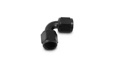 Vibrant -6AN Female 90 Degree Union Adapter (AN to AN) – Anodized Black Only – 10732