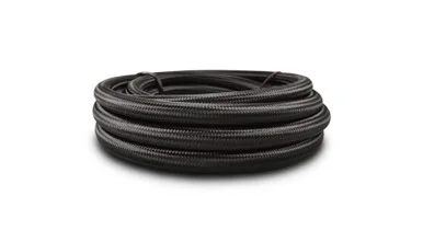 Vibrant -4 AN Black Nylon Braided Flex Hose (10 foot roll) – 11964