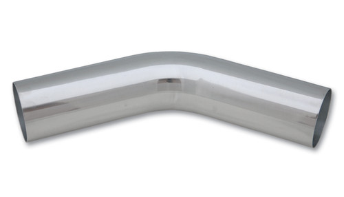 Vibrant 2175 45 Degree Air Intake Tube 6061 Polished Aluminum - 3" - 6" Legs