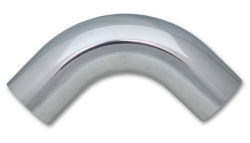 Vibrant 2159 90 Degree Air Intake Tube 6061 Polished Aluminum - 1.75" - 4" Legs