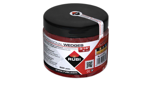 Rubi Diamond Leave-in Plastic WEDGES - 3/16" - 500 pc. Jar