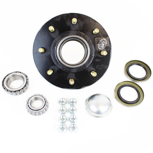 TruRyde 8-6.5" Bolt Circle Trailer Hub with Parts for a 7,000 lbs. Trailer Axle - 42865LB1E