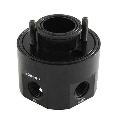 Moroso 23691 Oil Filter Sandwich Adapter/Bypass Eliminator Chevy 10AN Ports