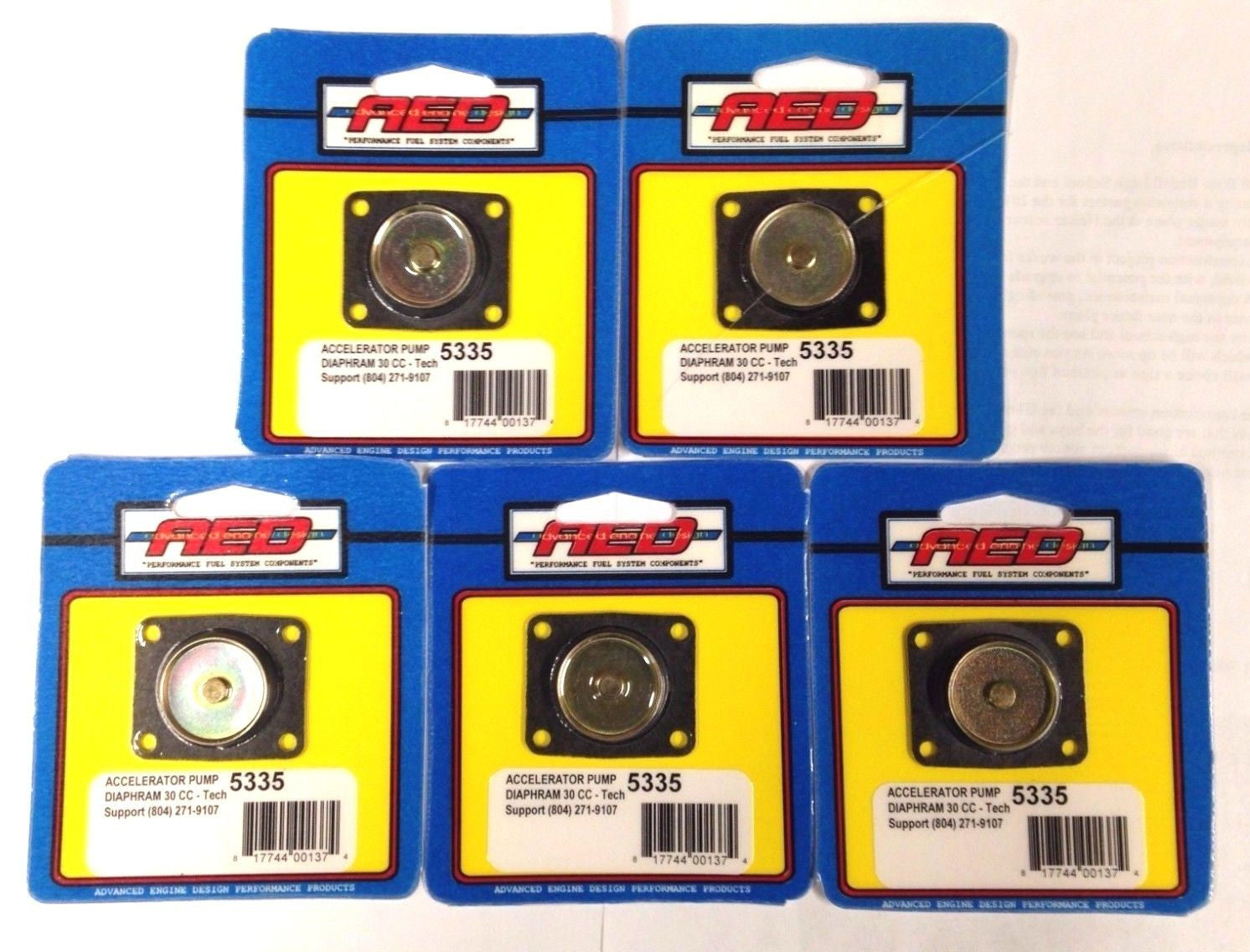 AED 5335 Accelerator Pump Diaphram for Holley Carburetor - 30 CC - 5/pkg