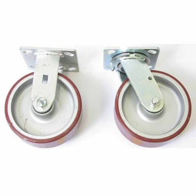 Wesco 6 IN x 2 IN Polyurethane Caster Set MP-6