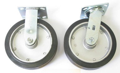 Wesco 8 IN x 2 IN Moldon Rubber Caster Set MR-8