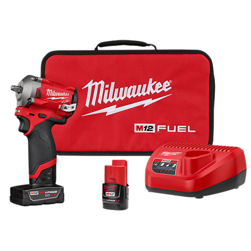 M12 FUEL 3/8" Stubby Impact Wrench Kit