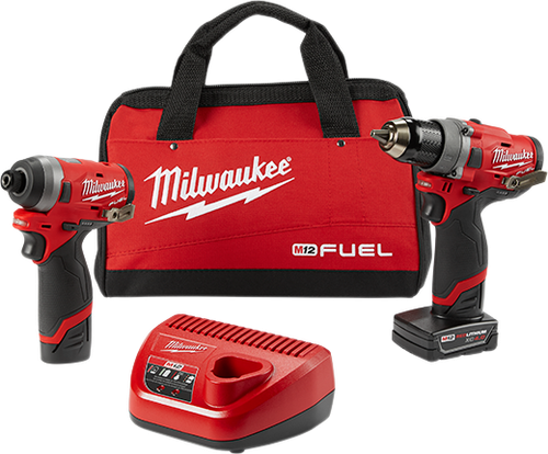 M12 FUEL™ 2-Tool Combo Kit: 1/2" Drill Driver and 1/4" Hex Impact Driver
