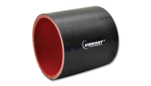 Vibrant 2718 4 Ply Reinforced Silicone Hose Coupler - 4" ID - 3" Long - Black