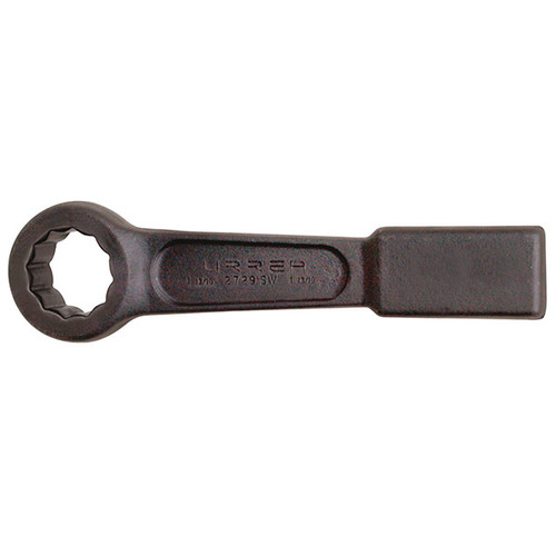 URREA 12-Point Striking Wrench - 2-1/8" Black Flat Strike Wrench with Straight P
