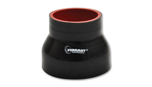 Vibrant 2763 4 Ply Silicone Hose Coupler Adapter - 1.5" ID x 2" ID - 3"L - Black