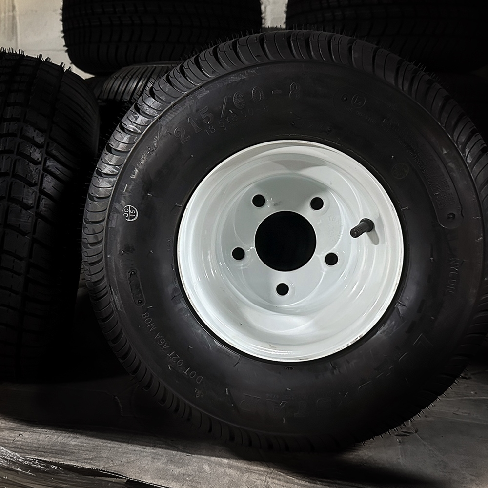 215/60-8 4PLY Five Lug Wheel and Tire - C11895DM5WT
