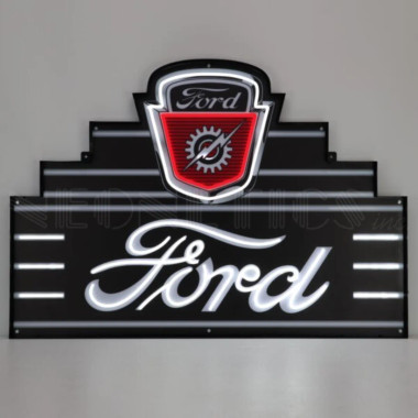 Neonetics 29ADFRD Art Deco Marquee Ford Led Flex-Neon Sign In Steel Can
