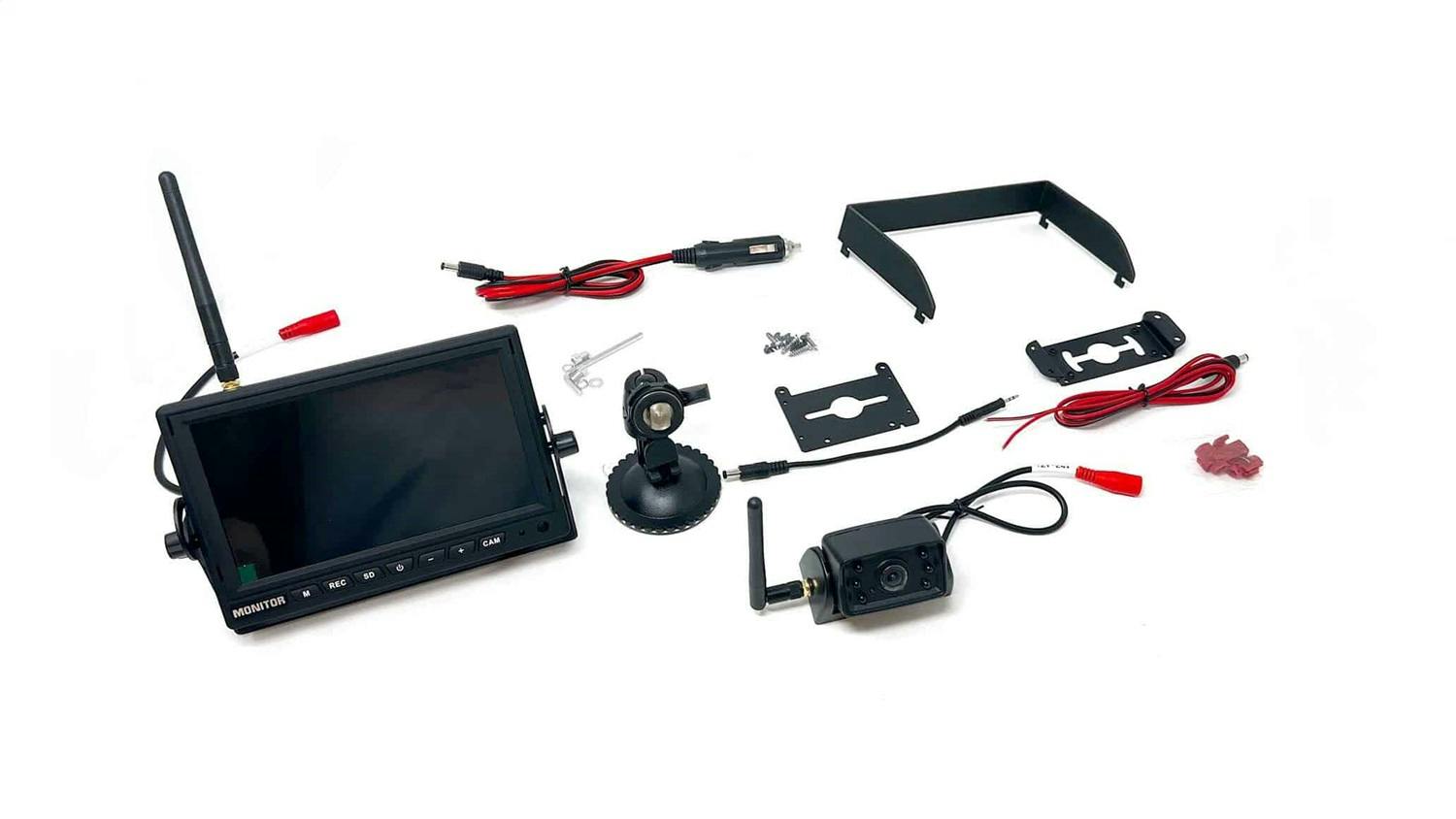 Brandmotion AHDS-7810V2 Wireless Observation Camera System w/4 Input 7in. DVR HD Monitor w/Pre-Wired Ada