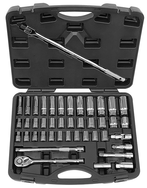 ATD Tools 43 Pc. 1/2" Driver SAE/Metric Socket Set