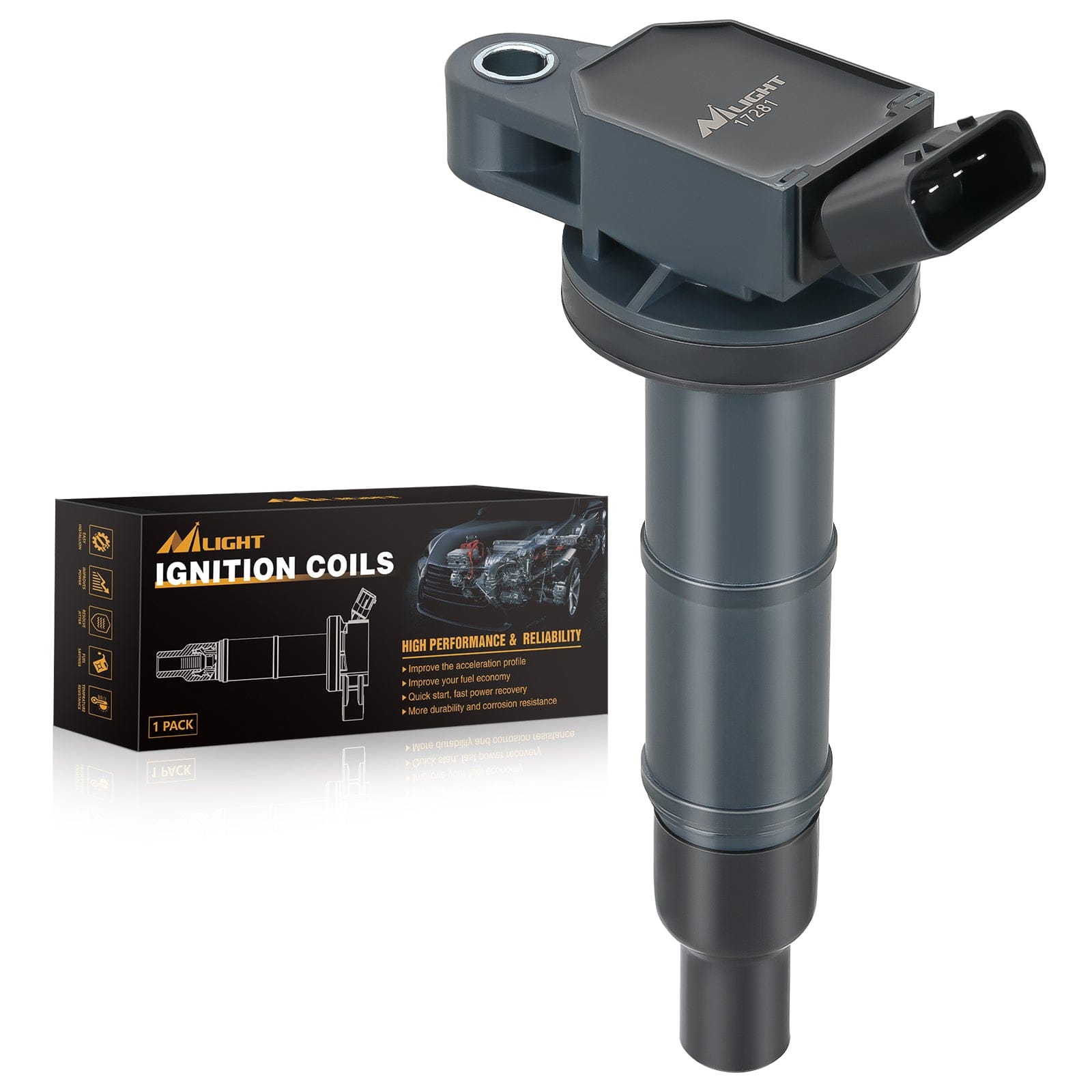 Ignition Coil C1330 5C1299 90919-02244 Fit for 2002 2003 2004 2005 2006 2007 2008 2009 2010 2011 2012 2013 2014 2015 Toyota 2003 04 2009 Camry RAV4 Corolla Highlander Matrix Solara Lexus Pontiac Scion automotive replacement