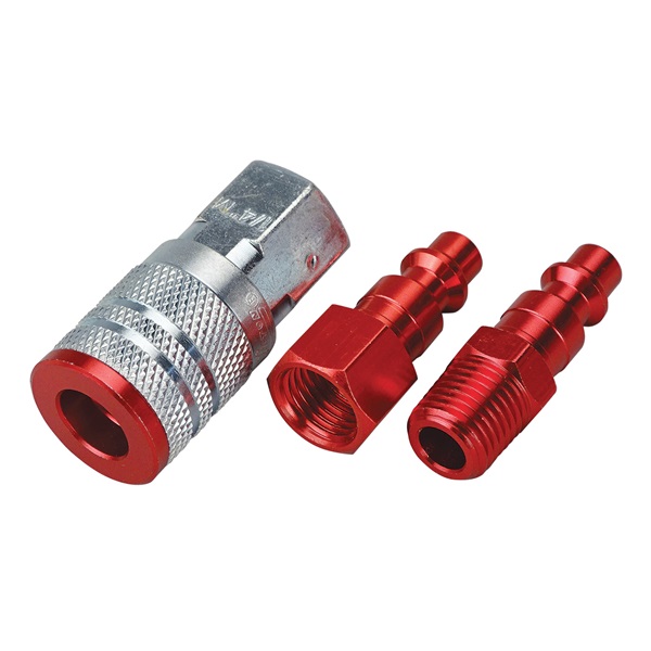 3-Pc Milton Color Fit Coupler Set - 1/4" M-Style Coupler & Plugs