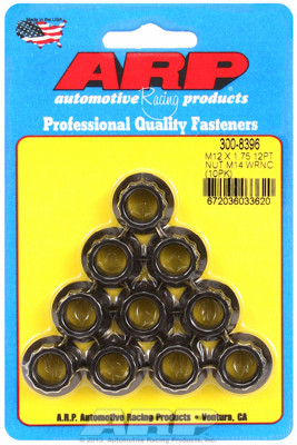 ARP 300-8396 Nuts - 12mm x 1.75 - Black Oxide Finish - 12 Point Head - 10 Pack