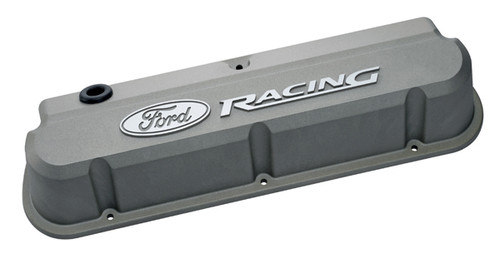 Proform 302-137 Natural Gray Slant Edge Valve Covers - SBF - Tall Cast Aluminum