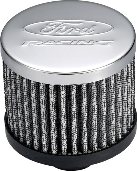 Proform 302-236 Chrome Valve Cover Breather - Open Element Push-In - Ford Racing