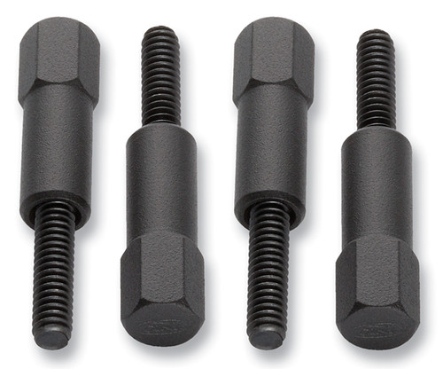 Proform 302-316 Black Valve Cover Mini Nuts Set of 4 - 1/4"-20 Thread Ford Logo