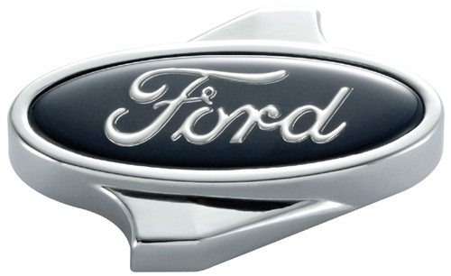 Proform 302-333 Chrome/Black Ford Oval Air Cleaner Wing Nut - 1/4"-20 Thread