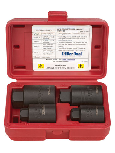 Ken-Tool 4 Piece Heavy Duty Wheel Stud Remover Set