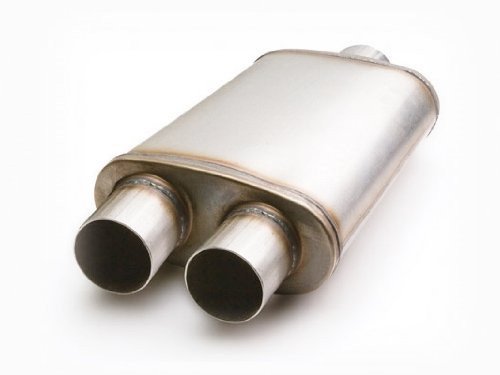 ETC 49268 Performance Muffler - Stainless Single Inlet/Dual Outlet - 2.5" In/Out