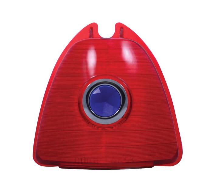 United Pacific Plastic Upper Stop Tail Light Lens w/Blue Dot For 1953 Chevy Passenger Cars C4006-1
