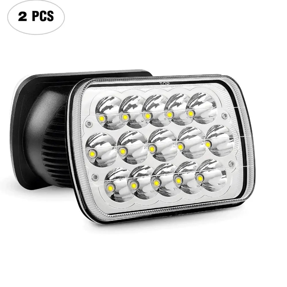 LED Headlights Nilight 7x6 5x7 45W Hi/Lo LED Sealed Beam Headlamp for Jeep Wrangler YJ Cherokee XJ Trucks 4X4 Offroad H6054 6053 6052 5054 Replacement Replacement, 2 Years Warranty