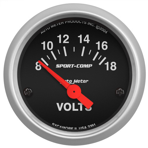 AutoMeter 3391 Sport-Comp Electric Voltmeter Gauge