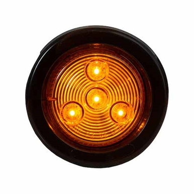 Buyers 2 Inch Amber Round Marker/Clearance Light With 4 LEDs Kit - (Pack of 10)
