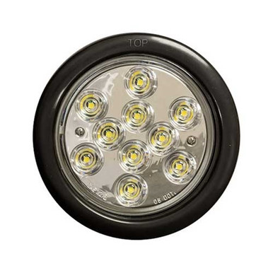 Buyers 4 Inch Clear Round Backup Light Kit With 10 LEDs (PL-2 Connection, Includes Grommet And Plug)
