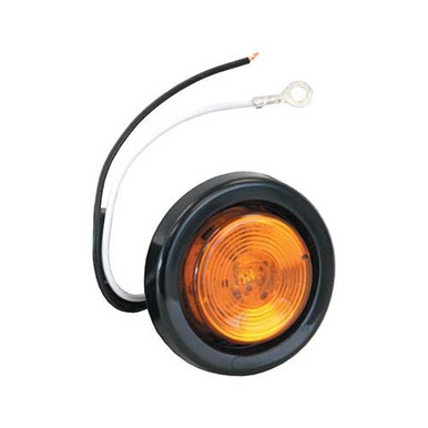 Buyers 2 Inch Amber Round Marker/Clearance Light Kit With 1 LED (PL-10 Connection, Includes Grommet And Plug) - (Pack of 10)