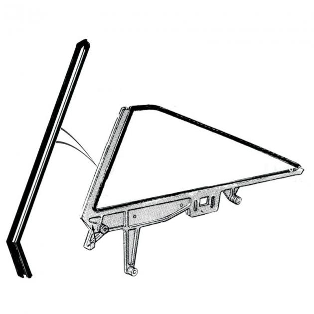 Dennis Carpenter Front Edge of Quarter Window Seal - 1965-68 Ford Car C5AZ-6330146-PR