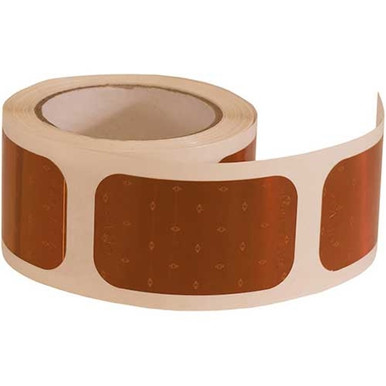 Buyers 3.5 Inch Amber Rectangular DOT Stick-On Reflectors - 500 Per Roll