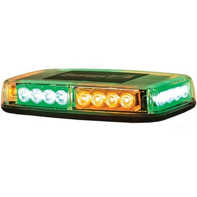Buyers 11 Inch Rectangular Multi-Mount LED Mini Light Bar - Amber/Green