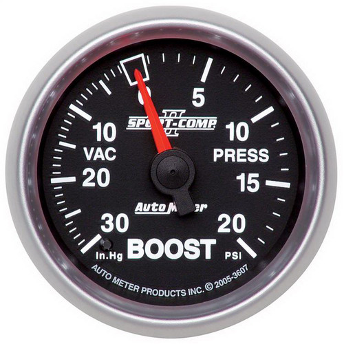 AutoMeter 3607 Sport-Comp II Mechanical Boost/Vacuum Gauge