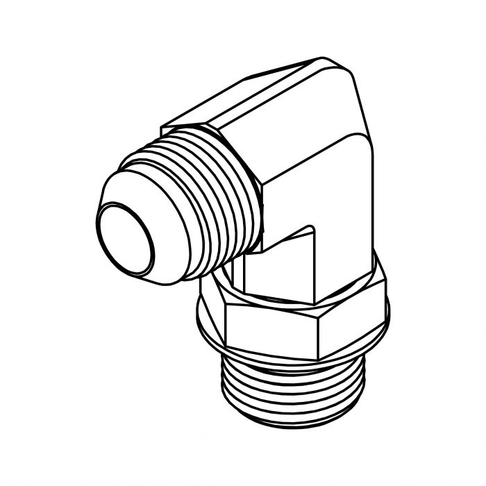 3/8-24 JIC to 3/8-24 O-Ring 90 Degree Elbow⎪6801-03-03