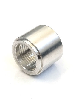 3/8" NPT Weld In Aluminum Half Coupling Bung 18 TPi